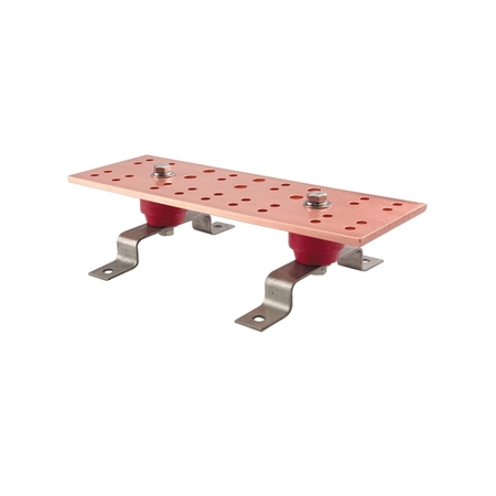 CHATSWORTH PRODUCTS CPI TMGB GROUNDING BUSBAR KIT, 18 POSITION, 4"WX1/4"HX12"L, INCLUDES 11 LUGS 267421